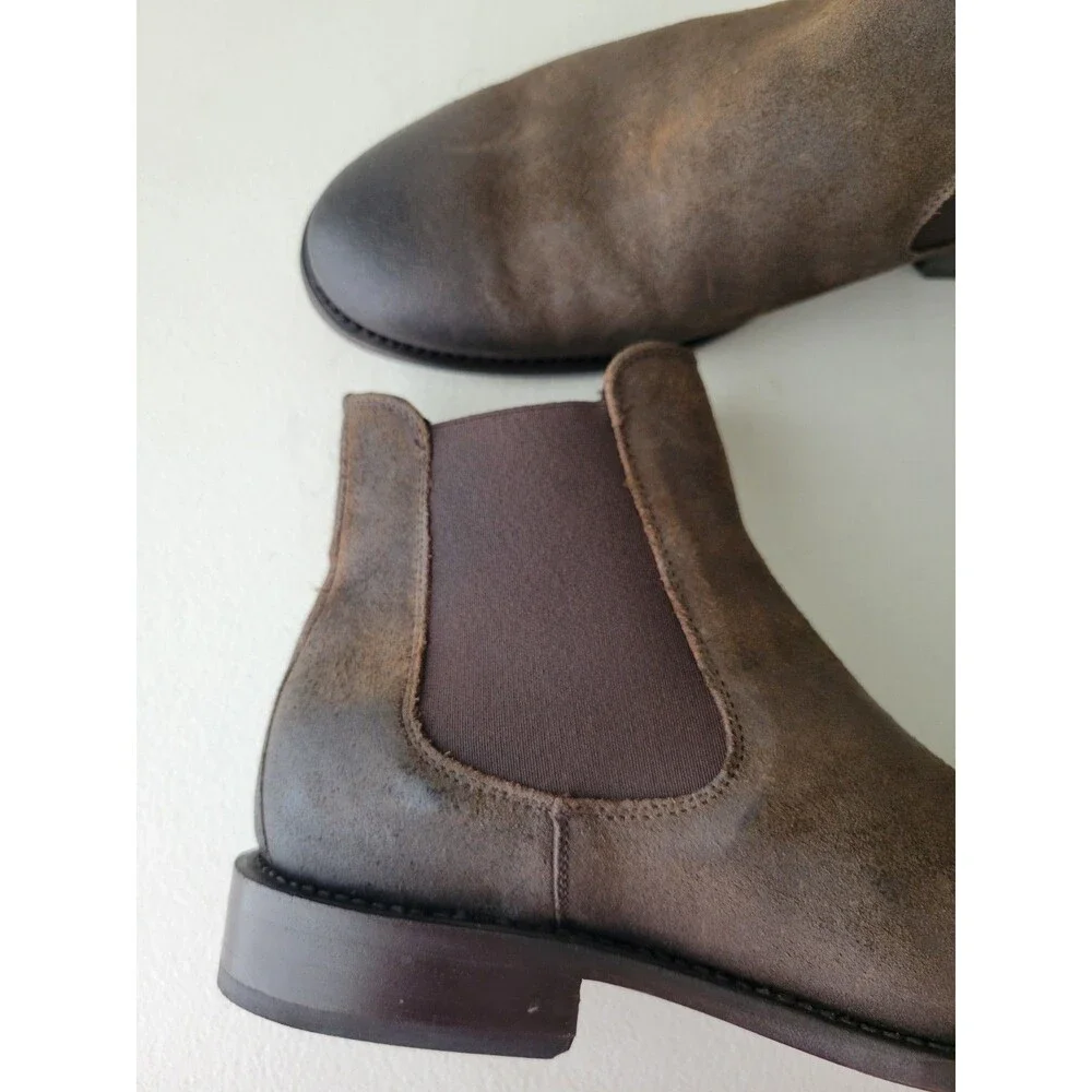 Thursday Boot Co Cavalier Dark Brown Suede Chelsea Boots Men’s 7.5 Goodyear Welt